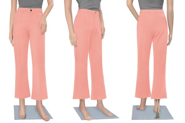 High-Waisted Coral Wide Leg Trousers